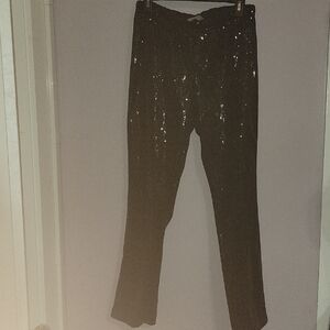 Skies Are Blue Black Sequin Skinny Pants